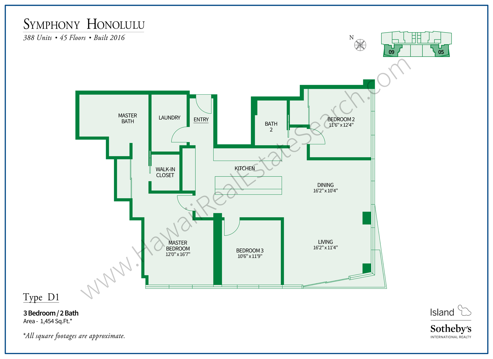 Symphony Honolulu Floor Plan D